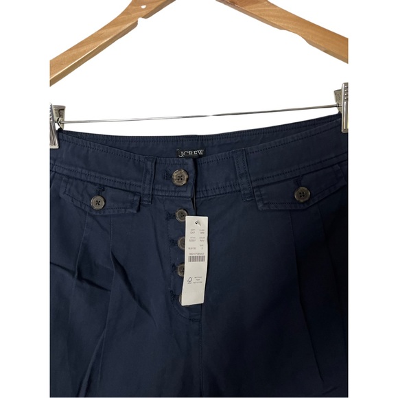 NWT J Crew Pleated Button Front Chino Pant Navy Blue 2 2485 - Picture 6 of 7